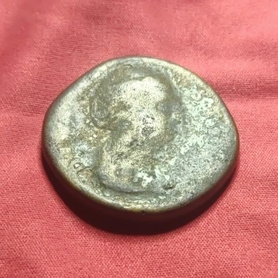 Sestertius Empress Faustina Sr 138-140AD Rome Large Ancient Roman Genuine Coin - Image 1 of 4