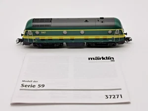 Märklin H0 37271 locomotiva diesel serie 59 5907 della SNCB mfX come nuova senza scatola originale - Foto 1 di 18