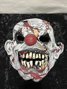 "In Stichen" Ripper Clown Maske mit Abreißgesicht Erwachsene Geist Halloween - Bild 1 von 14