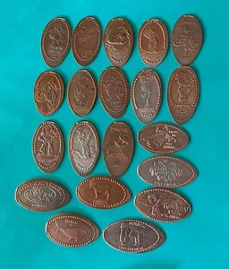 20 DISNEY PENNIES MICKEY POOH DOPEY TIGGER EEYORE GEPRESST LÄNGLICH PENNY LOT - Bild 1 von 4