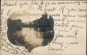 RPPC Near Fair Haven,VT Otter Creek Scenic View 1906 Rutland County Vermont - Picture 1 of 5