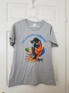Brand new " It's 5 0'clock somewhere " t shirt by Port & Co. Color: Gray XL - Picture 1 of 3
