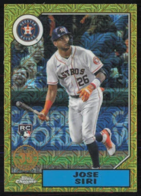 Jose Siri 2022 Topps 1987 Topps Baseball 35th Ann Chrome#T87C2-86 Astros - Image 1 of 2