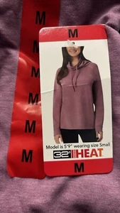 32 Degrees Heat Women's Funnel Neck Pullover Color.HT Ballerina Pink Size, M - Picture 1 of 4