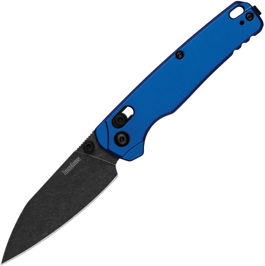 Kershaw Bel Air Folding Knife Blue 3.1in Plain Blackwash Reverse Tanto