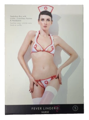 Sexy Nurse Uniform Ladies Small 8-10 Fancy Dress Halloween Valentines Outfit - Image 1 of 4