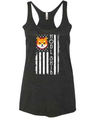 SHIB Army Crypto HODL Elon Shiba To The Moon DOGE Coin Killer 6 Racer Tank Top Foto 1 de 2
