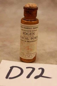 D72 VINTAGE ELI LILLY INDIANAPOLIS IOGEN SURGICAL POWDER PAPER LABEL - Picture 1 of 1