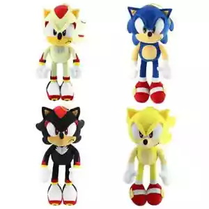 SONIC - WSZYSTKIE FORMY SHADOW BLACK, YELLOW, SUPER SONIC Pluszaki 33cm FILM KINOWY - Zdjęcie 1 z 9