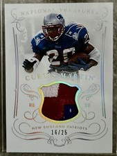2014 National Treasures Curtis Martin 3 Color Game Warn Patch To 25