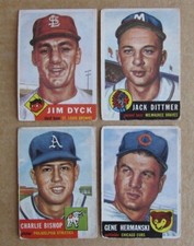 1953 TOPPS BASEBALL CARD SINGLES COMPLETE YOUR SET PICK CHOOSE