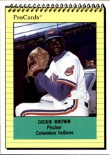 1991 Columbus Indians ProCards 1477 Dickie Brown North Little Rock Arkansas Card