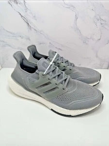Adidas UltraBoost 21 Gray Women's Size 9.5 White Running Shoes FY0404 NBY - Picture 1 of 9