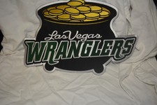 Vintage Las Vegas WRANGLERS ECHL Hockey Jersey Patch ( Pot of Gold )
