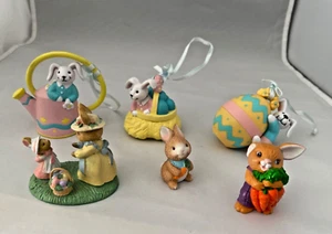 Avon Adornos de Pascua Ocupado Conejito Cesta Huevo Lata de Riego con Cajas  - Imagen 1 de 11
