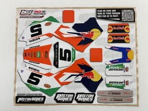 NUOVE DECALCOMANIE GRAFICHE LOSI PRO MOTO MX DUNGEY 5 TELECOMANDO HINSON MOTOREX  - Foto 1 di 12
