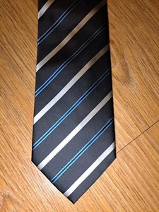 Banana Republic 100% Silk Tie Mens Brown Striped Repp Multicolor Necktie - Picture 1 of 7