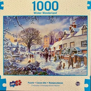 A Village in Winter Wonderland 1000 Piece Jigsaw Puzzle Sure Lox New - Picture 1 of 2
