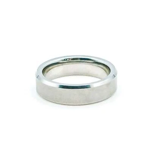 Tungsten Flat Polished Men's Wedding Band Ring Size 8.5 - Picture 1 of 4