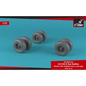 Armory AR AW72343 Scale 1/72 CH-53 Sea Stallion wheels w/ weighted tires, early - Picture 1 of 12
