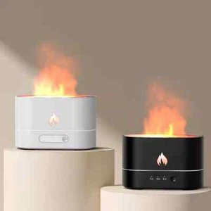 Umidificatore a fiamma aria - fuoco giallo e verde- colore bianco e nero - Foto 1 di 7