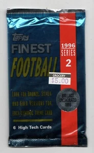 1996 Topps Finest Football Series 2 NFL ONE SINGLE PACK Sealed Pack - Picture 1 of 2