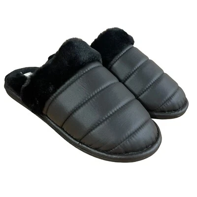 Zapatillas acolchadas negras Kooba con forro de piel sintética grandes Foto 1 de 4