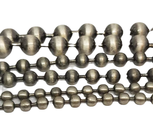 Steel Bead Ball Chain Necklace Style 6mm 8mm 12mm Balls Mens Womens - Picture 1 of 12