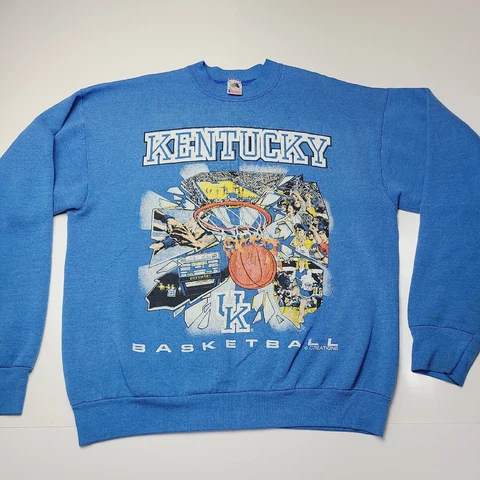 Vintage Kentucky Wildcats Sweatshirt NCAA Basketball Mens Size XL Crewneck 90's Cover