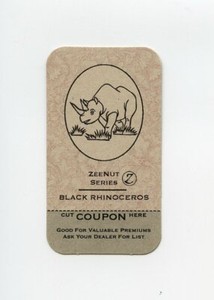 #TN02269 BLACK RHINOCEROS Magic Ink Trade Card w/ Tab