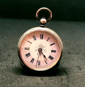 Antique Silver Pocket Keywind Watch Possibly Birmingham 1883 - Picture 1 of 9