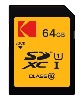 KODAK SDXC Card 64GB UHS-I U1 V10 Premium, up to 85MB/s Read Speed EKMSD64GXC10K - Image 1 of 4