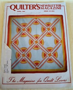 VTG Quilter's Newsletter Magazine April 1981 The Magazine for Quilt Lovers #131 - Picture 1 of 8