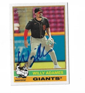 San Francisco Giants WILLY ADAMES Signed 2025 Topps Heritage Card #122 - Picture 1 of 1