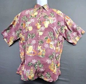 Vintage Campia Moda Men's Short Sleeve Hawaiian Shirt 100% Rayon Size L Used - Picture 1 of 10
