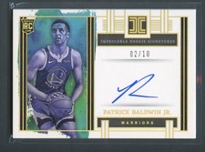 /10 Gold Patrick Baldwin Jr Auto RC Impeccable Rookie Signatures #IRS-PBJ 2022