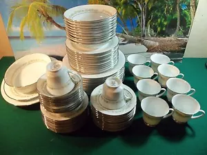 JUEGO DE 73 PIEZAS DE PATRÓN NORITAKE TRILBY 6908, SERVICIO COMPLETO PARA 10 - Imagen 1 de 9