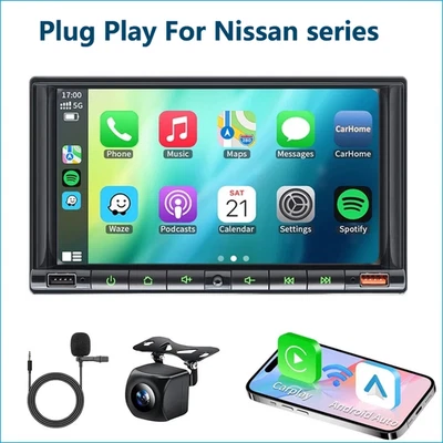 For Nissan Car Stereo Radio Bluetooth Touchscreen FM AM Player w/ Apple Carplay - Image 1 of 4