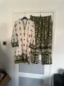 Co Set For Women’s Casual Wear Asian Style Silk Fabric Small Size Available - Picture 1 of 8