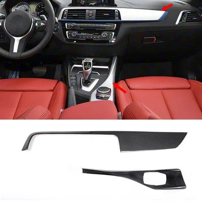 Real Carbon Fiber Dash & Console Trim cover Set Fits BMW M140i  M240i 2017-2019 - Image 1 of 4