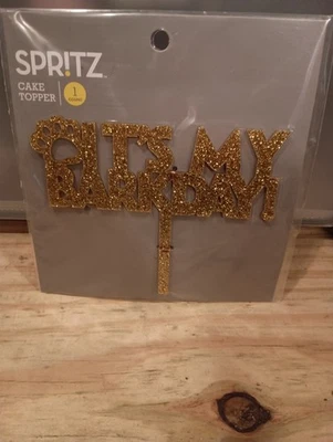 Topper de pastel de cumpleaños Spritz para perros tema para perros - ¡Es mi día de cortezo! -NUEVO Foto 1 de 2