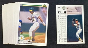 Rickey Henderson Baseball Card Lot 50 Upper Deck 1990 #334 - Mint/Near Mint! - Bild 1 von 2