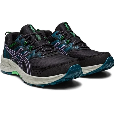Asics Women’s Gel-Venture 9 Trail Running Shoes Black/Digital Violet - Sz 8 Wide - Image 1 of 4