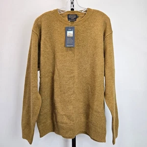 NWT Pendleton Washable Shetland Wool Pullover Sweater Honey Yellow Tan XL - Picture 1 of 9
