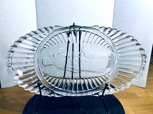 Nellie Bly ovale Glasplatte / Tablett - Bild 1 von 5