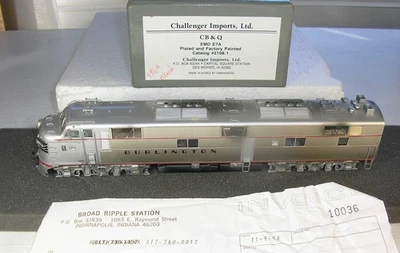Challenger Imports 2108.1 HO CB&Q EMD E7A Burlington #9937A, Runs Very Well - Image 1 of 4