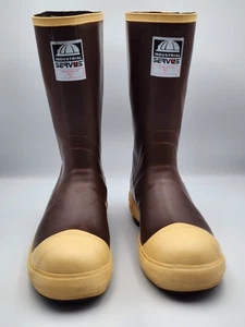 Servus 22114 Neoprene Dipped Boots Men's Size 8 - Steel Toe - 12" - New No Box - Picture 1 of 11