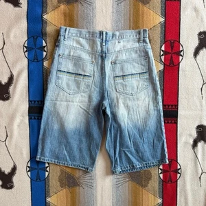 Vintage Y2K Southpole Baggy Wide Leg Denim Jean Shorts Size 36 Jorts Grunge - Picture 1 of 10