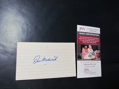Tarjeta indexada firmada por Joe Medwick con certificación JSA  Foto 1 de 4