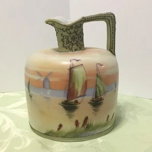 ANTIKER handbemalter Nippon Ewer - KRUG - Gold Moriage - Top Zustand - Bild 1 von 12
